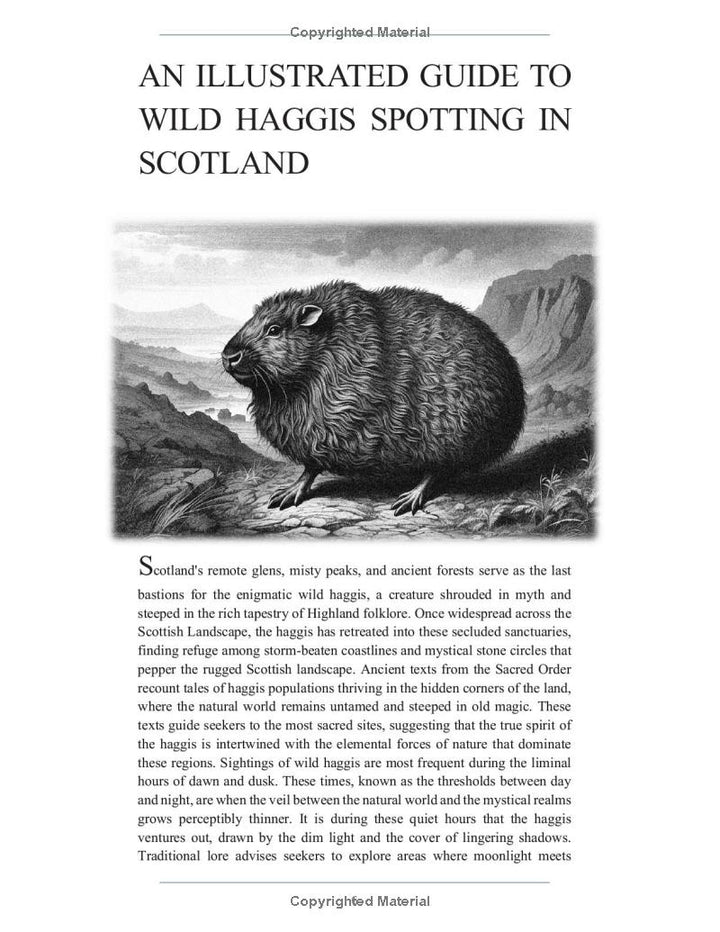 Field Guide to Wild Haggis Spotting In Scotland Book (Haggis Wildlife Foundation Guides)