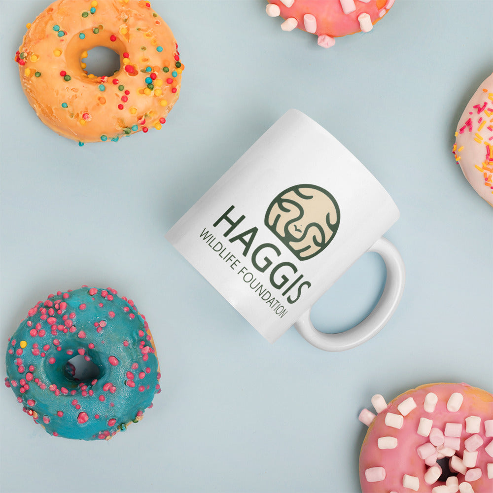 Haggis Wildlife Foundation White glossy mug