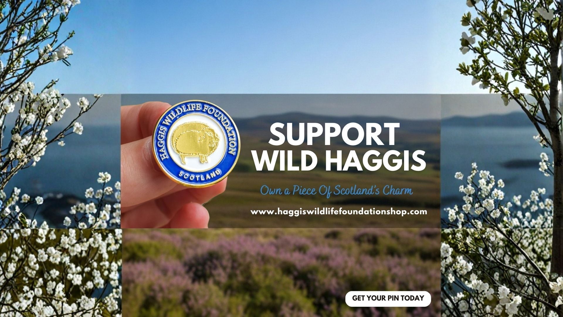 Wildlife Foundation Scottish Wild Haggis Enamel Pin