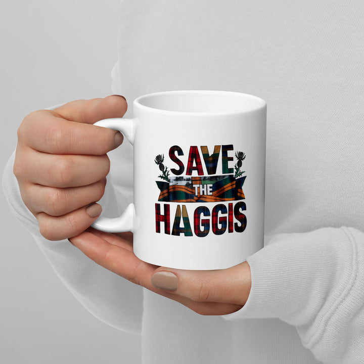 Save The Haggis | Wild Haggis Animal White glossy mug