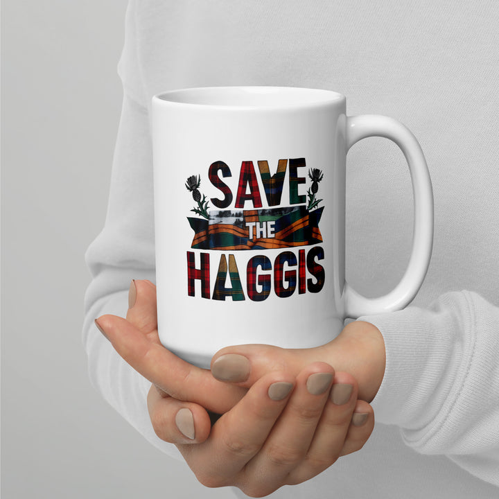 Save The Haggis | Wild Haggis Animal White glossy mug