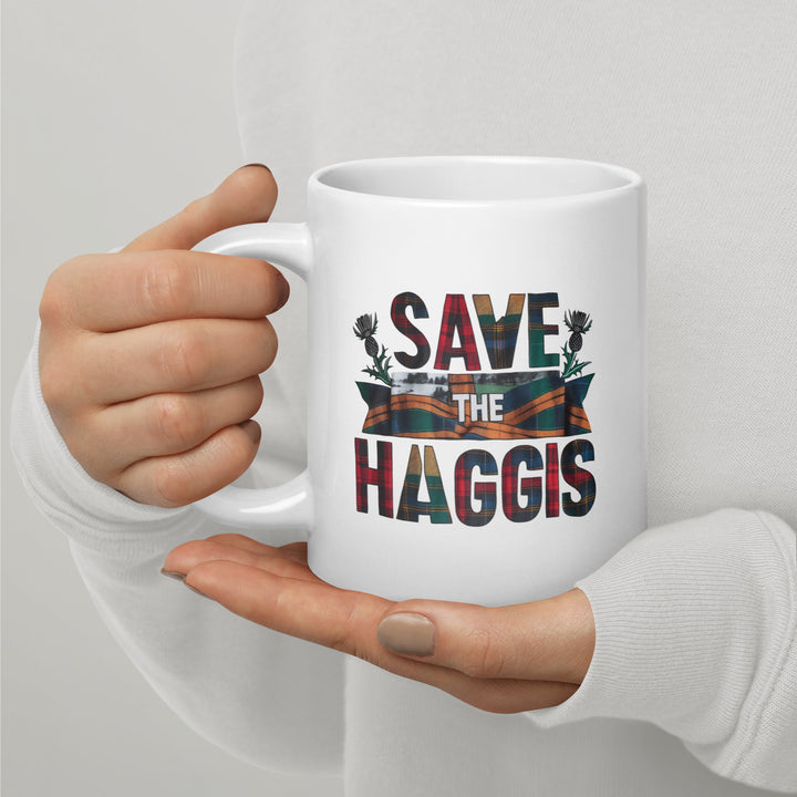 Save The Haggis | Wild Haggis Animal White glossy mug