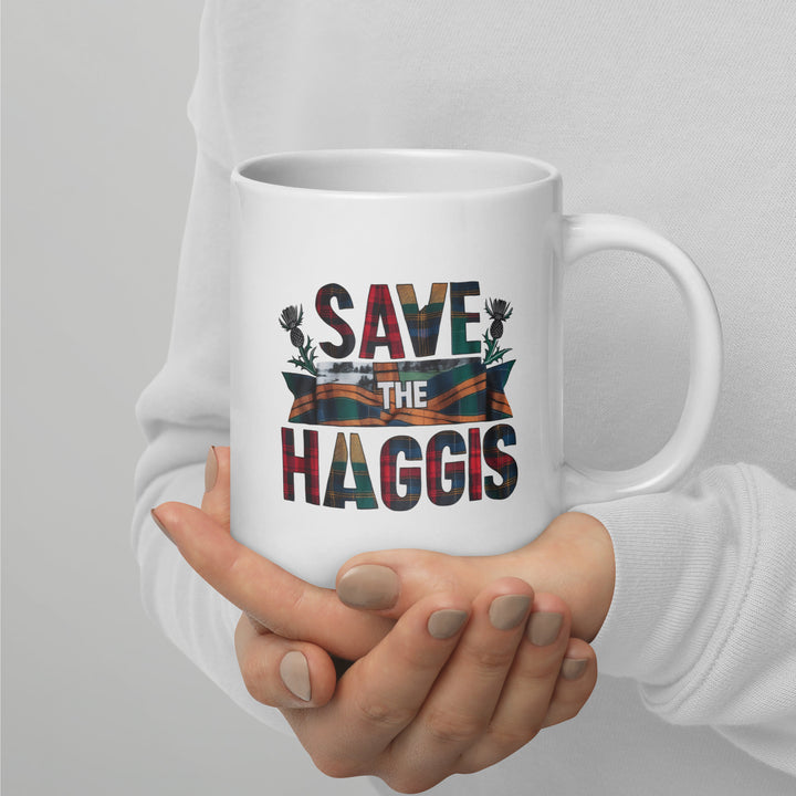 Save The Haggis | Wild Haggis Animal White glossy mug