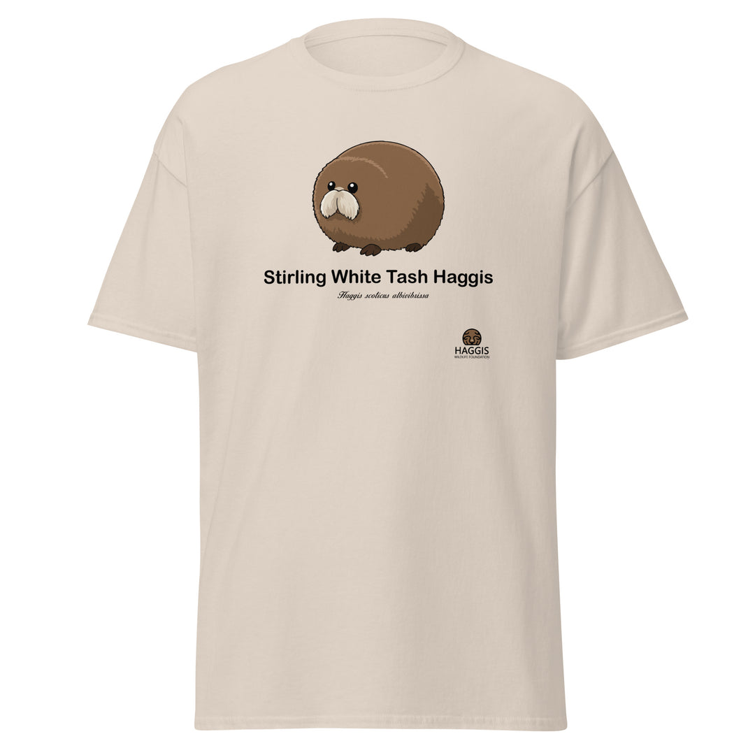white tash haggis animal t-shirt
